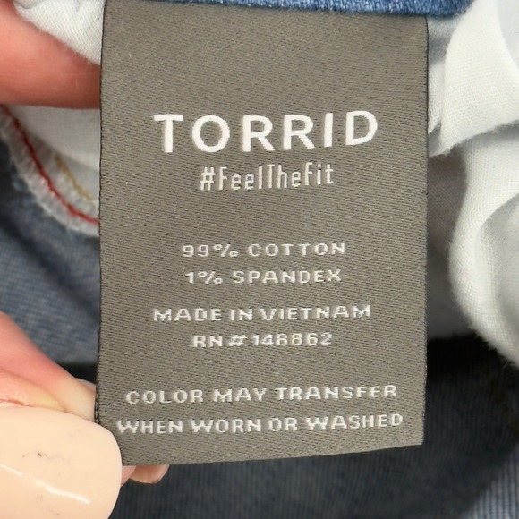 Torrid 12S Perfect Boyfriend Ankle Jeans Blue Vintage Stretch Plus Size - Picture 10 of 11
